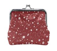 Mnsruu Portable Coin Purses for Women Girls Colorful Bright Pattern with Stars and Spots Pouch Mini Purse Kiss-Lock Change Wallet Small Leather Purses for Women Girls Credit Card, Keys, Coin, Headset