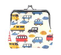 Mnsruu Portable Coin Purses for Women Girls Public Transportation Vehicles Cars Pouch Mini Purse Kiss-Lock Change Wallet Small Leather Purses for Women Girls Credit Card, Keys, Coin, Headset