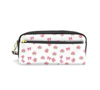 Mnsruu PU Leather Pencil Case Roses Bows Pen Pouch Makeup Cosmetic Bag