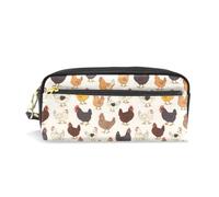 Mnsruu PU Leather Pencil Case Various Chicken Pen Pouch Makeup Cosmetic Bag