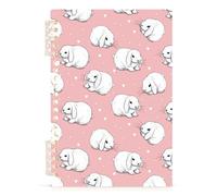 Mnsruu Rabbit Heart Spiral Notebook Journals 1 Pack, Hardcover Lined Journal for Women, A5 College Ruled Notebooks for Journaling Writing Work Office School 5.7x8.3 Inch