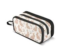 Mnsruu Rabbits Forest Animal Bunny Pencil Case Large Capacity Pen Bag Girls Boys Pencil Pouch Stationery Organizer Holder Zipper Pen Case for School Office
