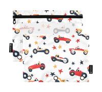 Mnsruu Racing Cars Stars Pencil Pouch for 3-Ring Binder Clear Pencil Case