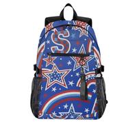 Mnsruu Rainbows Patriotic 4th Of July School Backpacks for Teenagers, College Backpack for Boys Girls,Casual Fashion High School Backpack, 18.3" Laptop Backpack