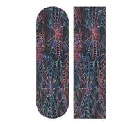Mnsruu Red Blue Spider Weba Pattern Skateboard Grip Tape, Longboards Griptape Anti Slip Scooter Griptape Sand Paper Sheet Sticker 9" x 33"