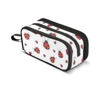 Mnsruu Red Ladybugs Pencil Case Boys Girls Pen Bag Pouch School Office Kids