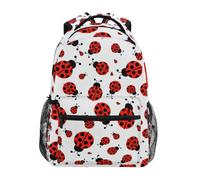 Mnsruu Seven Spotted Ladybugs Backpack Rucksack School Bag for Girls Boys Kids Student Boogbag Laptop Travel Daypack