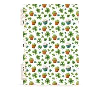 Mnsruu Shamrock Cupcake Spiral Notebook Journals 1 Pack, Hardcover Lined Journal for Women, A5 College Ruled Notebooks for Journaling Writing Work Office School 5.7x8.3 Inch