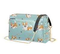 Mnsruu Shoulder Bags for Women, Dog Bone Pattern Leather Crossbody Bags Purse Handbag