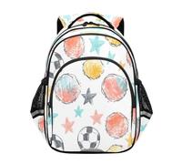 Mnsruu Sketchy Multicolor Balls Pattern Backpack For Girls Kindergarten Elementary Bookbag Lightweight Childrens School Bag,Small