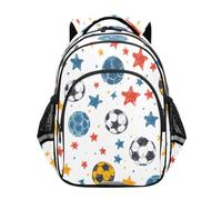 Mnsruu Sketchy Soccer Stars Pattern Backpack For Girls Kindergarten Elementary Bookbag Lightweight Childrens School Bag,Small