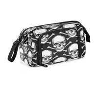 Mnsruu Skull Head Big Capacity Pencil Case Pouch Pen Case Pencil Box Stationery Office Organizer Bag for Boys Girls