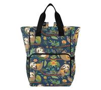 Mnsruu Sloth under The Tree Baby Diaper Bag Backpack Large Bag Waterproof Travel Diaper Bags for Moms and Dads