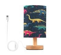 Mnsruu Small Table Lamp for Bedroom Dinosaur Table Lamp Nightstand Lamp for Livingroom Office