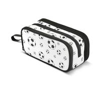 Mnsruu Soccer White Pencil Case Boys Girls Pen Bag Pouch School Office Kids