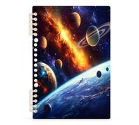 Mnsruu Solar System Spiral Notebook Journals 1 Pack, Hardcover Lined Journal for Women, A5 College Ruled Notebooks for Journaling Writing Work Office School 5.7x8.3 Inch