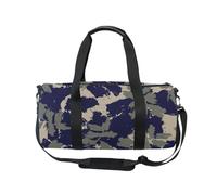 Mnsruu Sports Gym Bag with Shoulder Strap for Women Men Abstract Green Floral Leaves Camouflage Duffle Bag Travel Training Workout Bag with Shoe Compartment for Overnight,Weekend