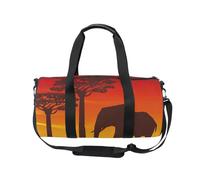 Mnsruu Sports Gym Bag with Shoulder Strap for Women Men Africa Animal Elephant Duffle Bag Travel Training Workout Bag with Shoe Compartment for Overnight,Weekend