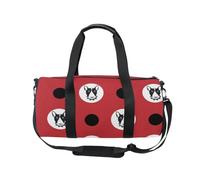 Mnsruu Sports Gym Bag with Shoulder Strap for Women Men Cute Bull Terrier Duffle Bag Travel Training Workout Bag with Shoe Compartment for Overnight,Weekend