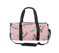 Mnsruu Sports Gym Bag with Shoulder Strap for Women Men Cute Koala Animal Pink Duffle Bag Travel Training Workout Bag with Shoe Compartment for Overnight,Weekend