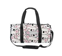 Mnsruu Sports Gym Bag with Shoulder Strap for Women Men Cute Pink Koala Duffle Bag Travel Training Workout Bag with Shoe Compartment for Overnight,Weekend