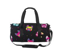 Mnsruu Sports Gym Bag with Shoulder Strap for Women Men Cute Polka Dots Pitbull Dogs Duffle Bag Travel Training Workout Bag with Shoe Compartment for Overnight,Weekend