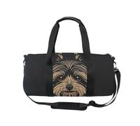 Mnsruu Sports Gym Bag with Shoulder Strap for Women Men Cute Puppy Yorkshire Terrier Duffle Bag Travel Training Workout Bag with Shoe Compartment for Overnight,Weekend
