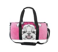 Mnsruu Sports Gym Bag with Shoulder Strap for Women Men Cute Yorkshire Terrier Duffle Bag Travel Training Workout Bag with Shoe Compartment for Overnight,Weekend