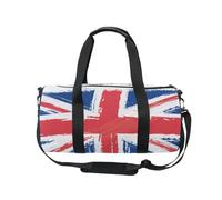Mnsruu Sports Gym Bag with Shoulder Strap for Women Men Grunge United Kingdom Flag Duffle Bag Travel Training Workout Bag with Shoe Compartment for Overnight,Weekend