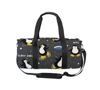 Mnsruu Sports Gym Bag with Shoulder Strap for Women Men Ice Skating Little Penguins Duffle Bag Travel Training Workout Bag with Shoe Compartment for Overnight,Weekend