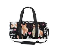 Mnsruu Sports Gym Bag with Shoulder Strap for Women Men Welsh Corgi Watercolor Duffle Bag Travel Training Workout Bag with Shoe Compartment for Overnight,Weekend