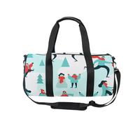 Mnsruu Sports Gym Bag with Shoulder Strap for Women Men Winter Ski Sport Duffle Bag Travel Training Workout Bag with Shoe Compartment for Overnight,Weekend