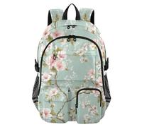 Mnsruu Spring Cherry Blossom Flowers Backpack Laptop Backpack for College Women Men College Bookbag Water Resistant Travel Daypack Casual Multi Pocket