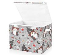 Mnsruu Storage Boxes with Lids, Halloween Vampire Gnome Prince Dracula Large Storage Basket Organizer Shelves Cube Bin Toy Clothes Underbed