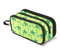 Mnsruu Summer Palm Trees Pencil Case Large Capacity Pen Pouch Pencil Bag with 3 Compartments Pen Holder Organizer Stationery Bag