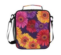 Mnsruu Sunflower Rainbow Flower Lunch Bags Kids Insulated Lunch Box for Boys Girls Children's School Thermal Cooler Bag Meal Tote