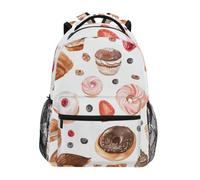 Mnsruu Sweet Bakery White Backpack Rucksack School Bag for Girls Boys Kids Student Boogbag Laptop Travel Daypack