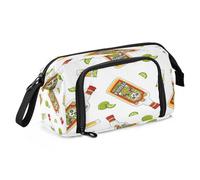 Mnsruu Tequila and Lime Pencil Case Large Capacity Pencil Pouch Stationery Bag for Office School