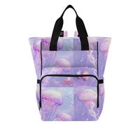 Mnsruu Three Jellyfish Baby Diaper Bag Backpack Large Bag Waterproof Travel Diaper Bags for Moms and Dads