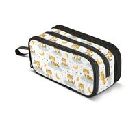 Mnsruu Tiger Cloud Moon Pencil Case Large Capacity Pen Bag 3 Compartment Pencil Pouch Stationery for Office College School Teen Student Girl Boy
