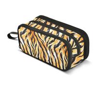 Mnsruu Tiger Leopard Print Cheetah Pencil Case Large Capacity Pencil Pouch with 3 Compartments Stationery Case Pen Bag for Boys Girls Kids Adults School Office
