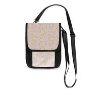 Mnsruu Tiny Daisy Flower Floral Pink Travel Wallet Passport Holder Credit Card Gadget Holder Pouch Bag Unisex Crossbody Wallet Travel Neck Wallet with Adjustable Strap