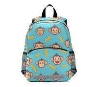 Mnsruu Toddler Backpack, Banana Monkey Face Pattern Kids Nursery Bag Preschool