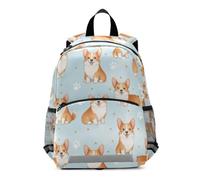 Mnsruu Toddler Backpack, Corgi Paws Kids Nursery Bag Preschool