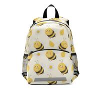 Mnsruu Toddler Backpack, Cute Bee Daisy Flower Kids Nursery Bag Preschool