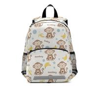 Mnsruu Toddler Backpack, Cute Monkey Banana Kids Nursery Bag Preschool