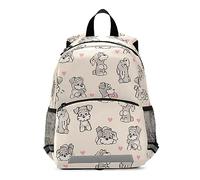 Mnsruu Toddler Backpack, Cute Puppy Schnauzer Kids Nursery Bag for Boys Girls, Preschool Kindergarten Bookbag Travel Daycare Bag with Reflective Strip