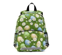 Mnsruu Toddler Backpack, Easter Egg Daisy Grass Kids Nursery Bag Preschool