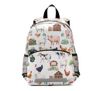 Mnsruu Toddler Backpack, Farm Animals Chickens Cows Barns Kids Nursery Bag Preschool