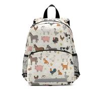 Mnsruu Toddler Backpack, Farm Animals Kids Nursery Bag Preschool
